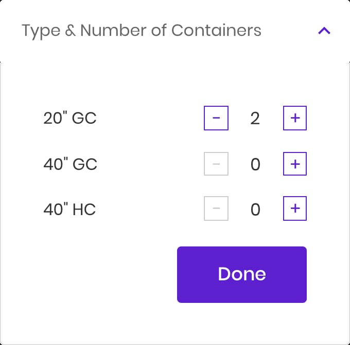 Quickly choose your containers and book your ocean shipment with Wiz.